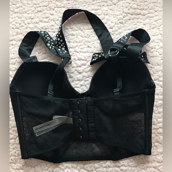 VICTORIA'S SECRET DREAM ANGELS Lightly Lined Bow BUSTIER BRA Size 32C - Picture 8 of 8